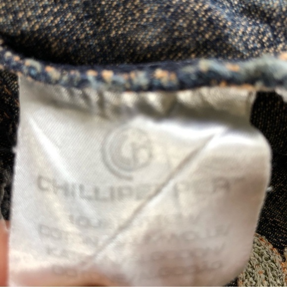 Denim Boho Coastal Cowgirl distressed denim embroidered jean jacket Small - Picture 10 of 12